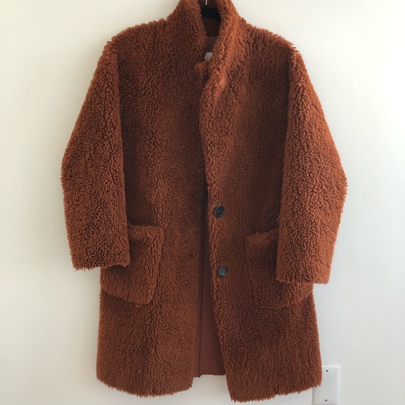 zara pile coat